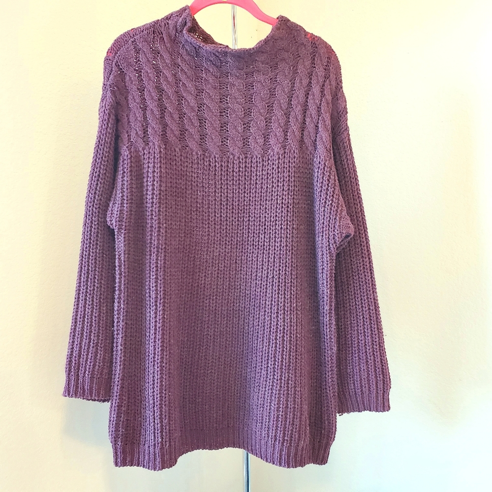 Dress Barn Mulberry Plum Purple Sweater 2x